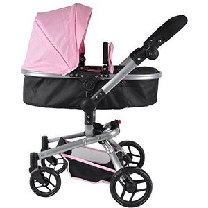 Bandits & Angels poppenwagen Black Angel 2in1 softpink