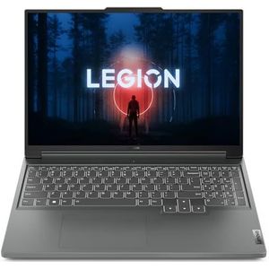 Lenovo Legion Slim 5 Laptop, 39,6 cm (15,6 inch), WQXGA (Ryzen 7 7840HS, 16 GB RAM, 1T GB SSD, RTX4070-8 GB, zonder besturingssysteem), grijs - Spaans QWERTY-toetsenbord