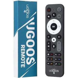 Ugoos BT Afstandsbediening UR02 Afstandsbediening Infrarood en Bluetooth-verbinding, voor Ugoos TV Box, ingebouwde microfoon voor voice search, Gyro Sensing