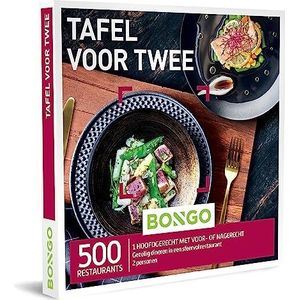 Bongo Bon - Tafel voor Twee | Cadeaubonnen Cadeaukaart cadeau voor man of vrouw | 500 sfeervolle restaurants