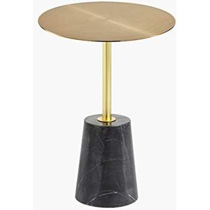 Kleine salontafel Moderne accent kant eindtafel industriële stijl cement ijzeren sofa zijtafel woonkamer balkon kleine ronde tafel, 15.7 ""× 21.7"" Kleine Theetafel (Color : B)