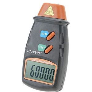 Digitale toerenteller, DT-2234C + Contactloze digitale LCD-fototachometer Mini RPM Tester Meter Helder LCD-scherm, hoge meetnauwkeurigheid