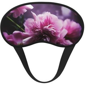 Roze bloemen slaapmasker zacht comfortabel oogmasker met verstelbare riem verduistering oogslaap schaduwhoes voor vrouwen meisjes mannen reizen yoga dutje ploegendienst werk