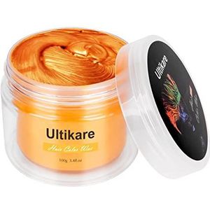 Tijdelijke Hair Wax Kleur, Ultikare Tijdelijke Hair Color Wax Oranje Instant Hair Dye Mod Wasbare Cream Pomade, Styling Hair Clay Mannen Vrouwen Kinderen Partij, Cosplay Halloween