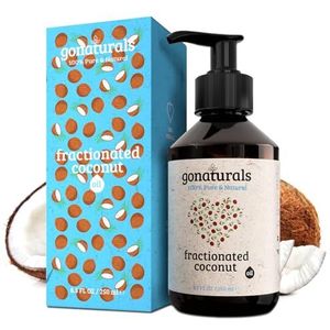 GoNaturals® Fractionated Coconut Oil 250ml - 100% Puur Kokosolie - Organic Coconut Oil Geurloos & Licht - Kokosolie voor Haar & Huid - Unscented Body Oil