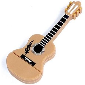 Ulticool - Gitaar Muziek Instrument Snaren 32 GB USB-stick - Origineel Cadeau voor Man en Vrouw - Dataopslag - Bruin Zwart Wit