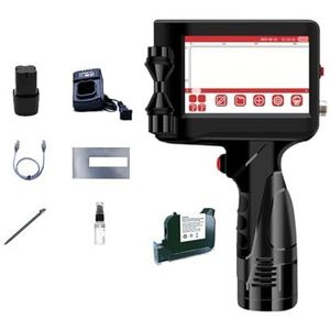 Slimme Handheld Inkjetprinter Kleine Automatische Codeermachine Lopende Band Label Verpakking Zak Barcode Logo Printer(White Kit)