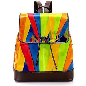 Gepersonaliseerde casual dagrugzak tas voor tiener festa aquarel elementen schooltassen boekentassen, Meerkleurig, 27x12.3x32cm, Rugzak Rugzakken