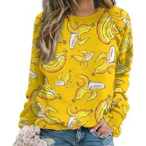 Banana Tropics nieuwigheid sweatshirt voor vrouwen ronde hals top lange mouw trui casual grappig