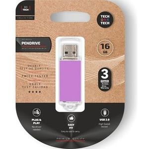 Tech One - TEC3009-16 - USB-stick - Veelkleurig - 16 GB