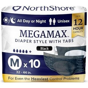 NorthShore MegaMax Slips voor dames en heren, zwart, medium, verpakking