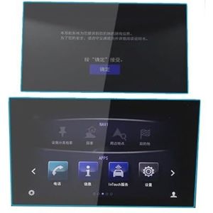 Displaybeschermfolie Voor Infiniti Q60 2015-2020 Gehard Schermbeschermer Auto Navigatie Dashboard Touchscreen Film Hoge Definitie(Upper Screen+Lower Screen)