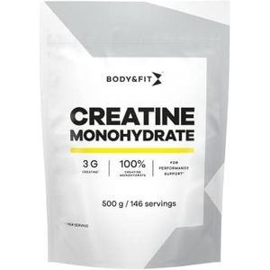 Body&Fit Creatine Monohydrate - Naturel Ongearomatiseerd - Creatine Monohydraat - 146 doseringen - 500 gram