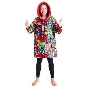 Marvel Oversized Deken Hoodie Kinderen Avengers Captain America Iron Man Thor Hulk (Multi)