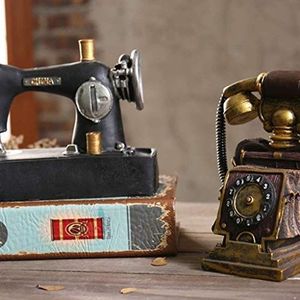 Telefoon Telefoon Retro Thuis Woonkamer Decoreren Vaste Draaiknop Wijzerplaat Klassieke Telefoon (O)