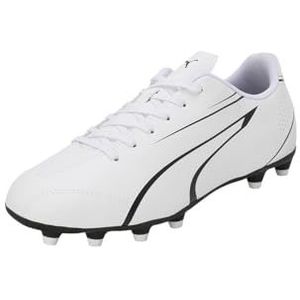 PUMA Vitoria Fg/Ag voetbalschoen voor heren, Puma White Puma Zwart, 44.5 EU