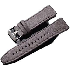 COEPMG 22mm lederen riemen band voor Huawei Horloge GT 2 Pro GT2 2E Smart Watch Band Vervanging Armband GT 3 46mm Gt Runner-accessoires (Color : Leather gray, Size : Watch 3 Pro)