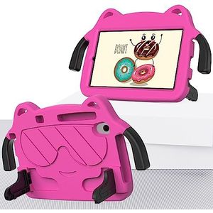 Tablet PC-hoes Kindertas Compatibel met Lenovo Tab M8-hoes (3e generatie) TB-8506F/8506X-hoes Duurzame, schokbestendige handgreepstandaard Beschermhoes Lichtgewicht EVA-hoes Bescherming(Rose Red)