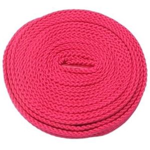 Sport Schoenveters Platte Schoenveter， Kleurrijke Platte Schoenveters for Sneakers Schoenveter Stof Schoenveters Volwassenen Kinderen Elastische Veters Schoenen Strings Runn(Rose Red,160cm)