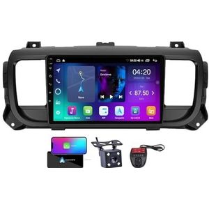 Voor Citroen Jumpy 3 2016-2021 Android 13 Carplay Autoradio 9 inch Scherm Radio Wireless Android Auto Bluetooth 5.0 Handsfree 4G WiFi FM/RDS/DAB+ Radio HiFi Achteruitkijkcamera(NF-1)