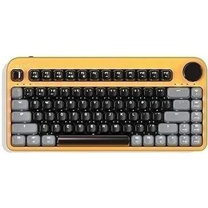 Azio IZO IK412 Draadloos mechanisch Toetsenbord met Rode Schakelaars (Voorgesmeerd) in Iris Gold (Amerikaanse lay-out)