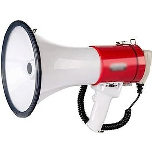 Megafoonluidspreker met Mode Bullhorn Handheld Megafoon Ingebouwde sirene 50w Krachtige draagbare Bullhorn-luidspreker met afneembare microfoon Megafoonluidspreker