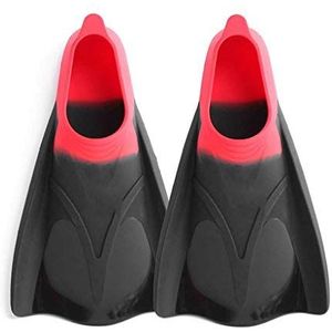 zwemvinnen, Volwassenen Duikvinnen Volledige voetvinnen Gesloten hiel Training Zwemmen Snorkelen Duiken Voetpocket Vin Mannen Vrouwen(Rosso,Medium M)