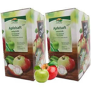 Bleichhof appelsap natuurtroebel - 100% direct sap, veganistisch, ZONDER toegevoegde suiker, bag-in-box (2x 3 l sapbox)