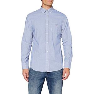 GANT Regular fit overhemd lange mouwen button down kraag strepen oranje, College Blue., M