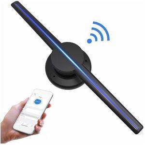 Hologramwaaier, 42cm 2 Blades Met SD WIFI Functie 3D Hologram Projector 3D Reclame Apparatuur 16GB 3D Hologram Fan Reclame Apparatuur,for Businesses, Parties, Etc