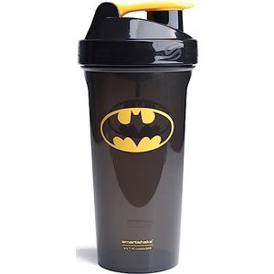 Smartshake Lite Justice League Protein Shaker Bottle 800 ml - DC Comics Batman Waterfles, Lekvrije BPA Free Gym Shaker Bottle voor Protein Shakes En Eiwit Poeder, Batman Geschenken voor Mannen