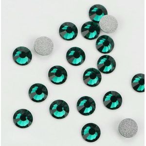 101-133 Koude Fixatie Kristal Cristales Flatback Zilveren Achterkant Niet Hotfix Strass Voor Tassen Schoenen Kleding Telefoon DIY Nail Art-114 Smaragd-7mm SS34 144 stuks