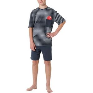Schiesser Jongens Pyjama Lange Pyjamaset, Graphit_182649, 176, grafiet 182649, 176 cm