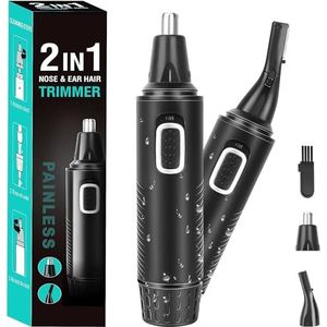 Neushaartrimmer, neushaartrimmer, oorhaartrimmer, neus- en oorhaartrimmer, pijnloze epilator, IPX7, wasbare gezichtshaarverwijderaar voor mannen en vrouwen
