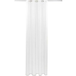 Gordijnen met plooiband, transparant voile 140x175 cm (breedte x lengte) in wit - zuiver wit, vele andere kleuren en maten