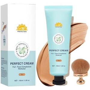 Body Coverage Perfector with SPF 30+, 12H Hydrating CC Cream, Full Coverage Foundation & Concealer Cream, Waterproof, Transfer-Resistant, Long-Lasting Skin Tint (Tan)