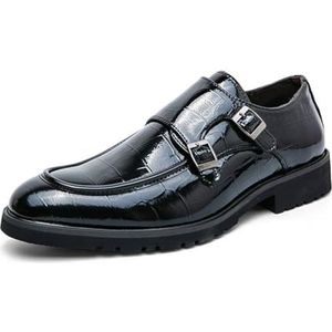 Heren Loafers Instappers Formele Oxford Mode Klassiek Banket Casual Zakelijk Formeel Schoenen,zwart,38 EU