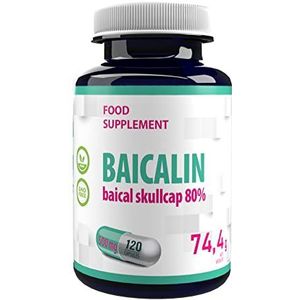Baicalin (Scutellaria baicalensis) 500mg 120 veganistische capsules, laboratoriumgetest door Agrolab Duitsland, hersenvoeding, niet GVO en glutenvrij