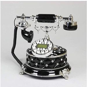 Telefoon Moderne Minimalistische Stijl Hars Antieke Telefoon Retro Telefoon Vaste Telefoon Handsfree Backlht (Zwart)