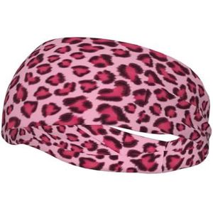 Roze Zebra Print, Sport Zweetband voor Unisex Multi Hoofdbanden Zweet Workout Hoofdbanden Elastische Haarband