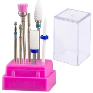 Mozulon 7-delige Nail Art Wolfraam Stalen Freesset Keramische Boorbit Elektrische Machine Pedicure Manicure(6)