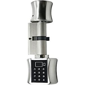 Slim slot Bluetooth-cilinder TUYA-app Wachtwoord Vinrafdruk Slim Deurslot Digitaal Toetsenbord Code Keyless Elektrisch Slot(Silver,100mm)
