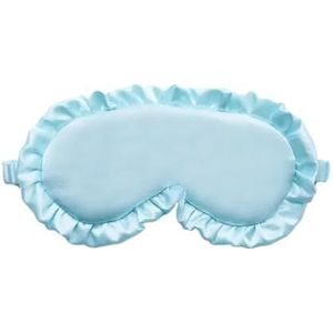 3 stuks zijden ruche slaap oogmasker zachte slaaphoezen veelkleurige nachtdroom verduisterende patches voor vrouw man om te slapen (blauw)