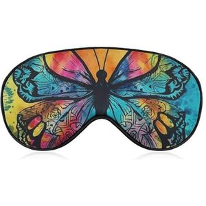 Zachte verduisterende slaap oogmasker vlinder tie-dye reizen ooghoezen nul oogdruk super lichtgewicht zijdezachte blinddoek met verstelbare riem voor vrouwen mannen