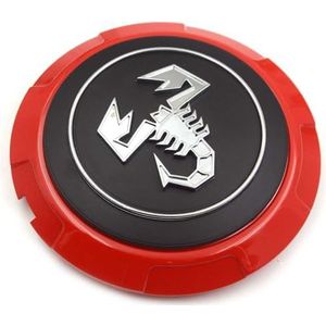 4 Stuks Auto Naafdoppen Voor Fiat 500 Abarth 133mm,Banden Velgen Onderdelen Wieldoppen Wielnaafdoppen Wielnaaf Middenafdekkingen Accessoires,B