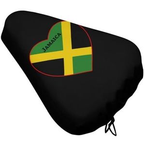 Jamaica Vlag Hart Waterdichte Fiets Seat Cover Fietsen Zitkussen Cover Met Trekkoord Wasbare Protector