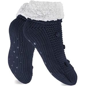 Footstar Zachte wintersokken voor dames, antislipsokken, ABS, Donkerblauw, 39/42 EU