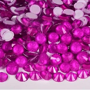 Glitter Lichtgevende Opaal Niet Strass Kristallen Nagels Strass voor Jurk Nagel Charmes Nail Art Diamant-Deep Purple Neon, SS8-1440 stks