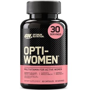 Optimum Nutrition Opti-Women Multivitamine Voedingssupplement, Capsules met Essentiële Vitaminen en Mineralen voor Vrouwen, Niet-gearomatiseerd, 30 Porties, 60 Capsules