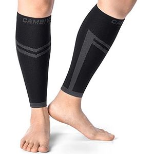 CAMBIVO Compressiekousen Voor Dames En Heren x2, Kuitcompressie, Kuitbandage Voor Scheenpijn, Spataderen, Comfortabele Voetloze Compressiesokken Voor Sport, Hardlopen, Voetbal, Zwangere Vrouwen